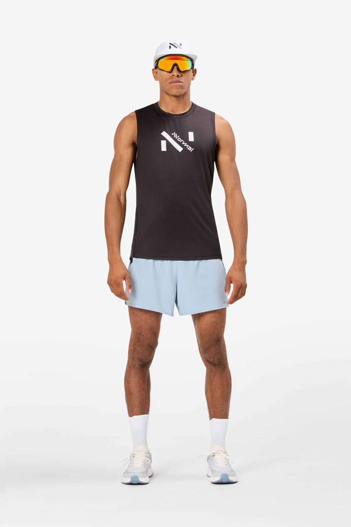 NNormal Race Tank Top Fekete | 235DWSXVZ