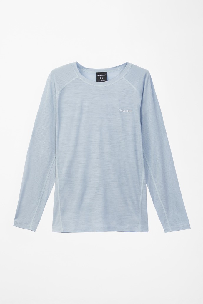 NNormal merino long sleeve t-shirt Kék | 516XQPYFK